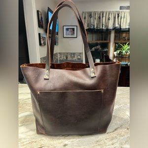 Large Portland Leather Cold Brew Tote